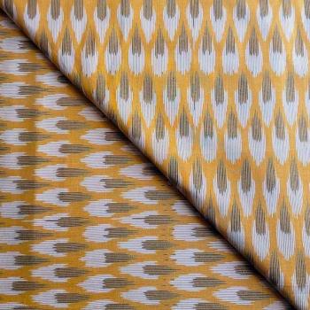 Preview: Ikat Stoff aus Indien – YELLOW